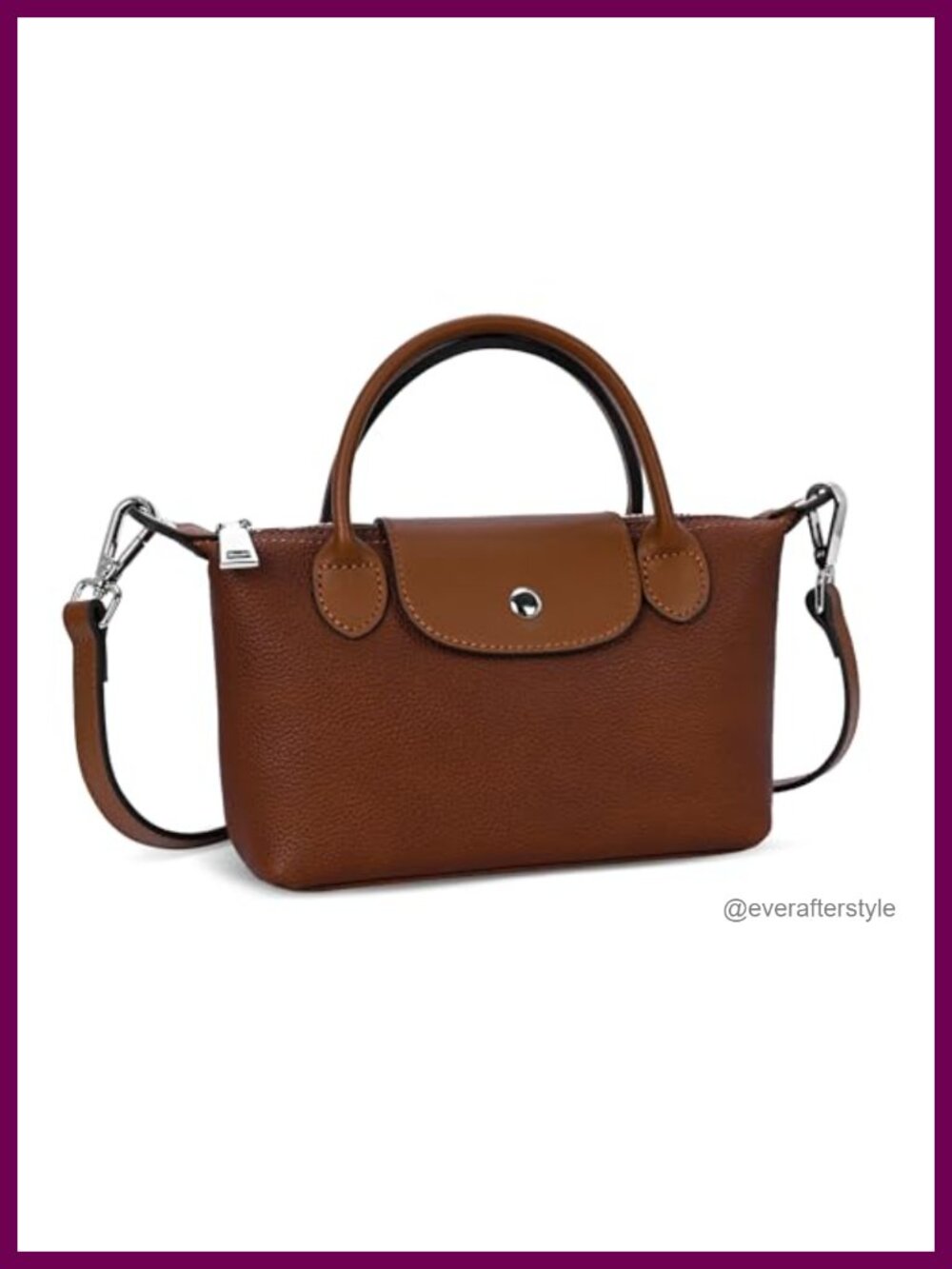 Genuine Leather Mini Crossbody Bag Small Flap Shoulder Purse